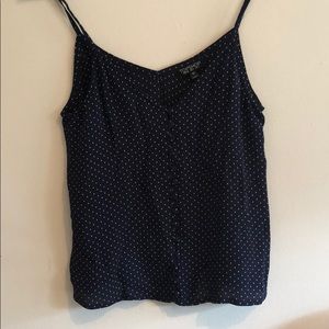 Topshop Polka Dot Button Tank